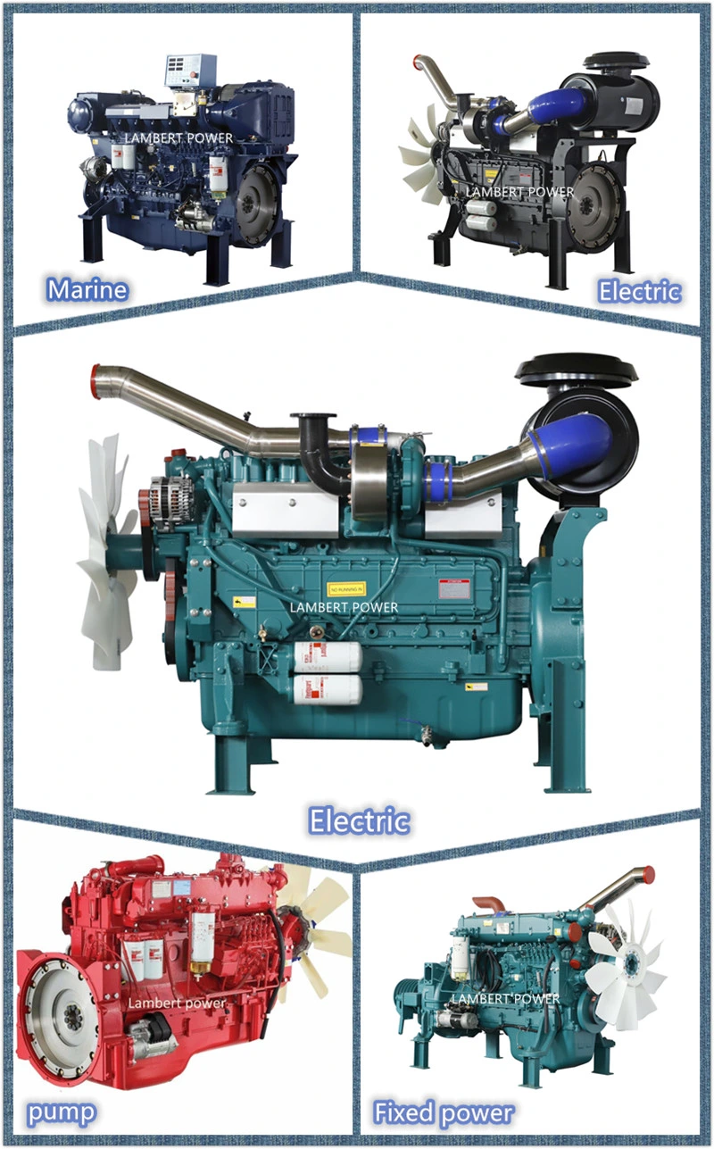 Hot Sale 6 Cylinder Water Cooled Diesel Engine Used for Power Generator Set