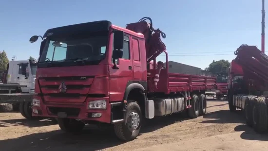 Sinotruk HOWO 6X4 371HP Flatbed Van Lorry Truck Camión de carga con flanco