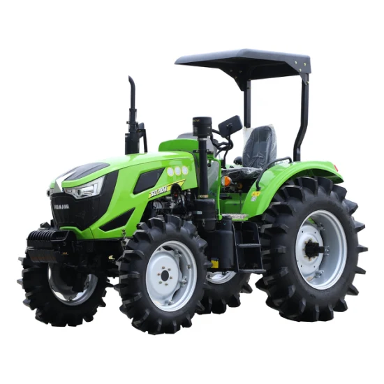Fabricante de maquinaria agrícola de China 4WD 80HP 90HP 100HP 110HP 12HP 130HP Tractor agrícola de ruedas barato con cargador frontal y retroexcavadora