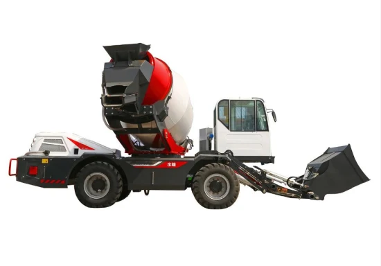 Mezclador de concreto móvil autopropulsado de alta eficiencia, 4 metros cúbicos por lote, camión mezclador de concreto con carga automática