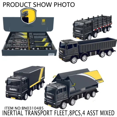 8 piezas modelo de simulación camión de transporte de camiones de fricción