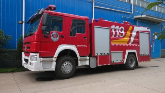 8t Sinotruk HOWO Jy80 Camión de extinción de incendios de rescate de emergencia con el cabrestante eléctrico N16800xf original de EE. UU.
