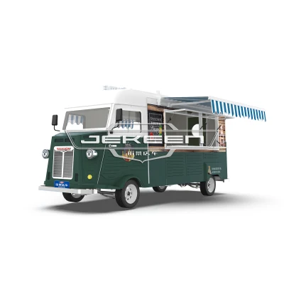 Camión de comida eléctrico Jekeen con servicio de comida rápida y máquina de bocadillos Barton
