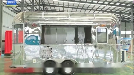 Camión de comida rápida de la calle móvil Airstream eléctrico usado de Oriental Shimao para la venta de minicamión de aperitivos para perros calientes de helado